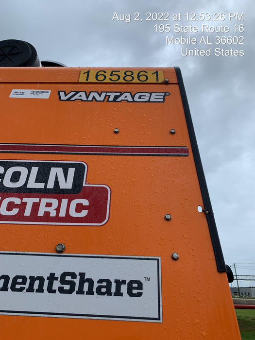 2021 Lincoln Electric Vantage 549X Ready Pak 3, ORANGE (includes trailer, cable rack, fender light kit)