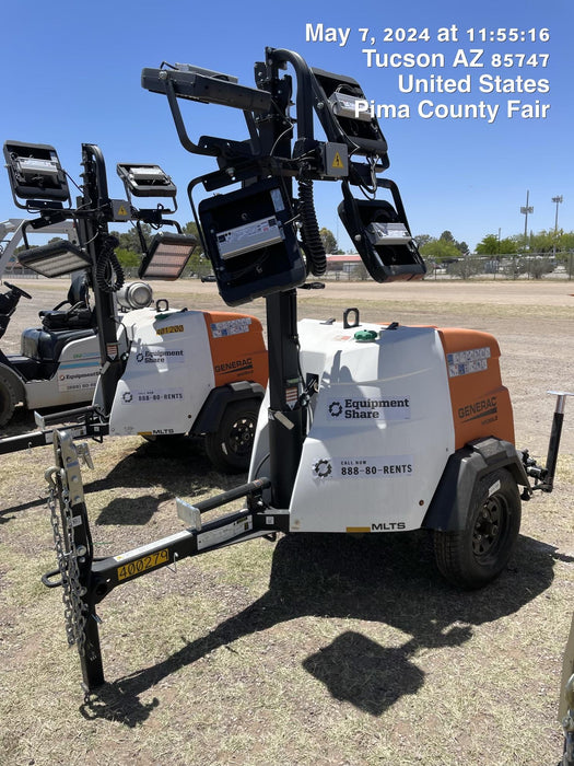 2024 Generac MLT2 Diesel, Flex Switch 120V Input, Powerzone Controller, 
(4) 320W LED Lights, 4kW Generator, 39.9 Gal Fuel Tank, 2" Ball, T3