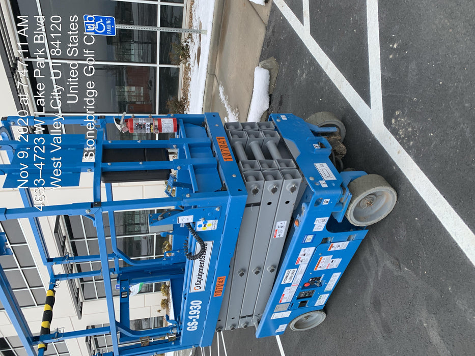 2020 Genie GS-1930 Solid Non Marking Tires, Beacon, Folding rails with half height swing gate, 800W Inverter