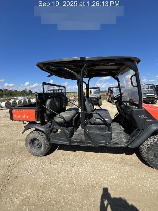 2022 Kubota RTV-X1140W-H Plastic Canopy, Windshield Acrylic Clear, LED Strobe Light, Wire Harness Kit, Back up Alarm