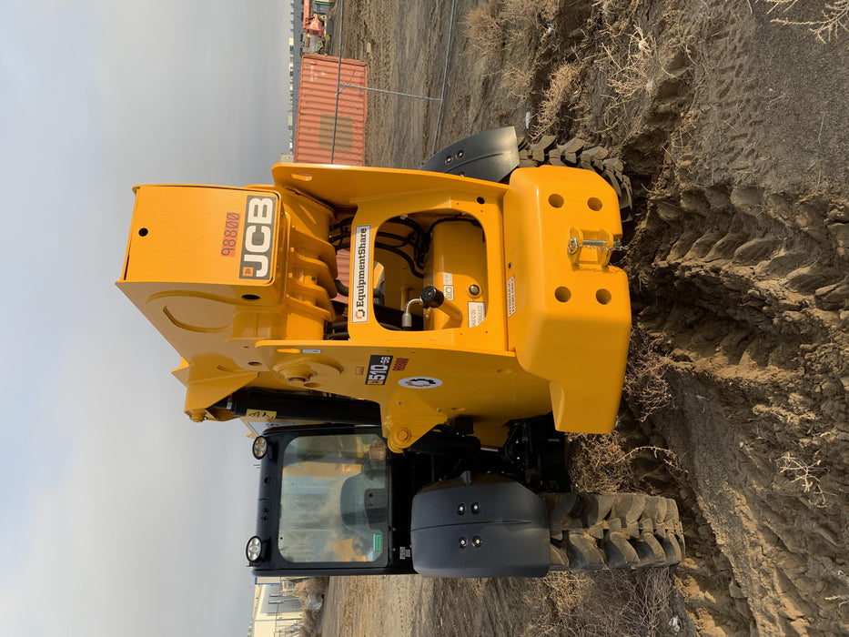 2020 JCB 510-56 Canopy, Solid Tires, Work Lights, Beacon, Aux Hydraulics, Back up Alarm, Lifting Eye, ES Decals
