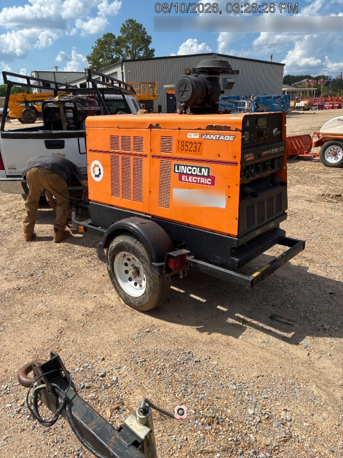 2021 Lincoln Electric Vantage 549X Ready Pak 3, ORANGE (includes trailer, cable rack, fender light kit)