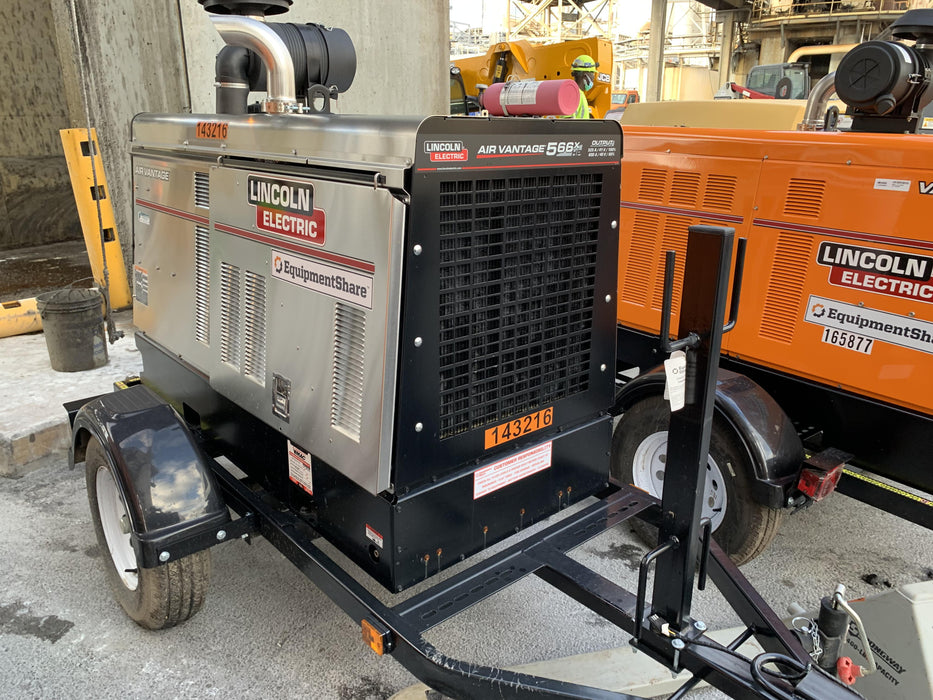 2021 Lincoln Electric Air Vantage 566 Air Vantage 566X Ready Pak 3 (includes trailer, cable rack, fender light kit); no telematics