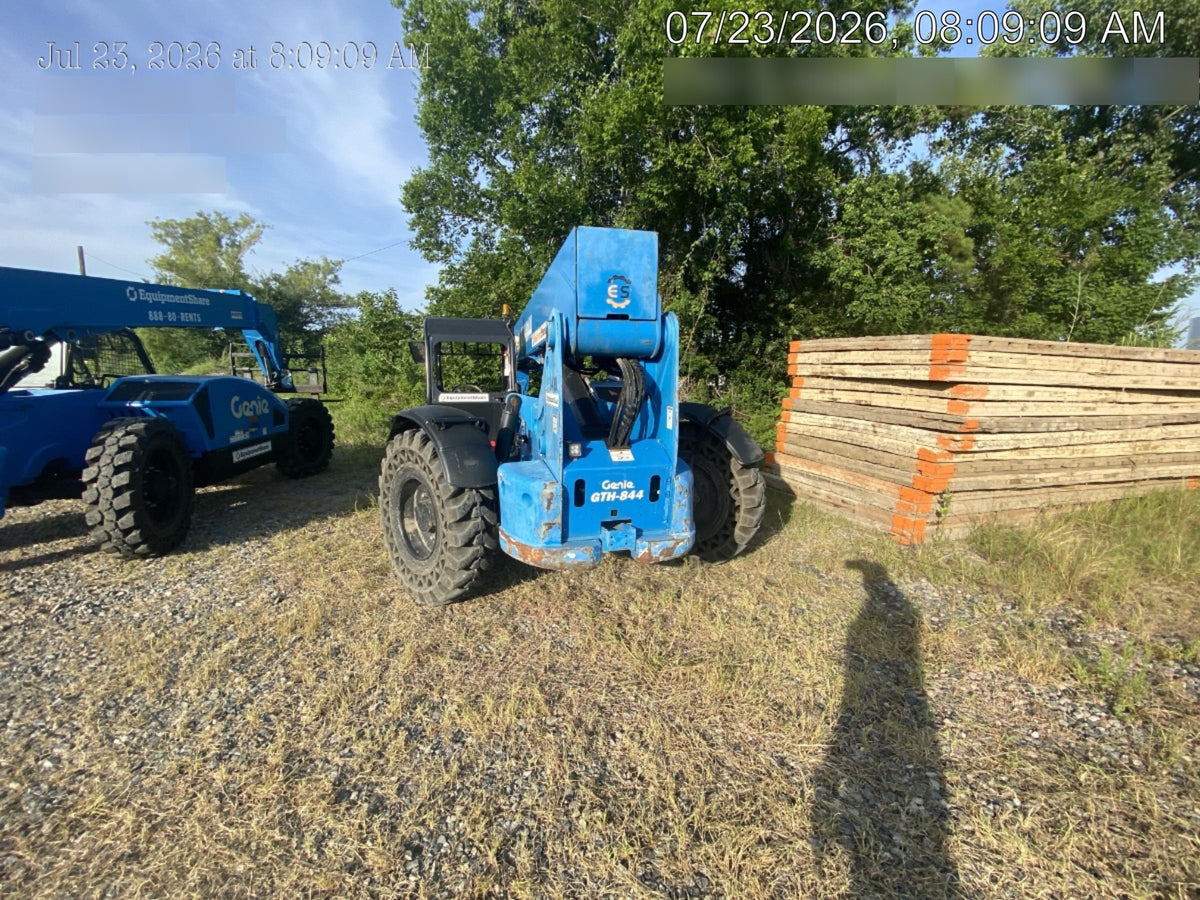 2018 Genie GTH-844 Genie GTH-844D w/Open ROPS, Solid Tires, Work Light/Beacon, 60" Carriage and Forks