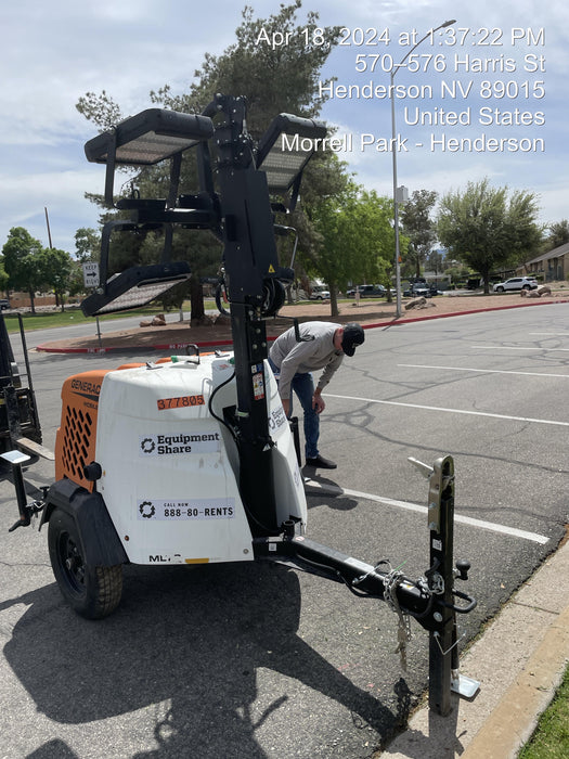 2023 Generac MLT2 Diesel, Flex Switch 120V Input, Powerzone Controller, 
(4) 320W LED Lights, 4kW Generator, 39.9 Gal Fuel Tank, 2" Ball, T3