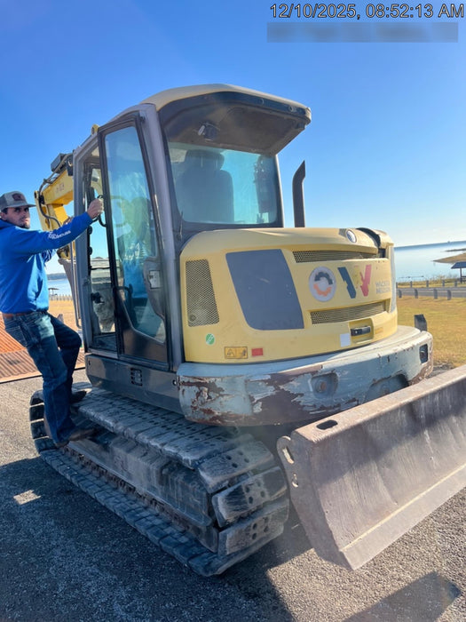 Wacker Neuson ET90 Enclosed Cab, Hybrid Tracks, Long Dipperstick, Bucket