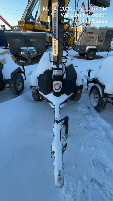 2022 Allmand NLV3GR (4) LED Light Fixture 350W, 23' Vertical Mast, 3kW Prime, Towable, ES Decals, T3