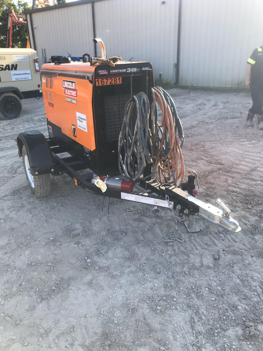 2021 Lincoln Electric Vantage 322 Vantage 322 Ready Pak 3 w/ Decals, ORANGE (includes trailer, cable rack, fender light kit) NO Telematics