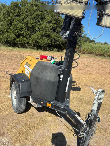 2022 Allmand NLV3GR (4) LED Light Fixture 350W, 23' Vertical Mast, 3kW Prime, Towable, Deep Sea L401, Leveling Jacks, Yanmar T4F 5.8hp