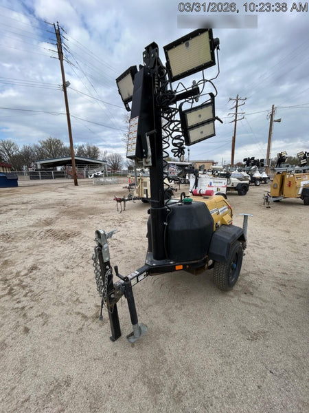 2022 Allmand NLV3GR (4) LED Light Fixture 350W, 23' Vertical Mast, 3kW Prime, Towable, ES Decals, T3