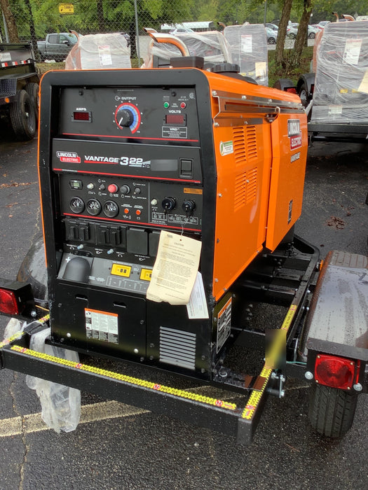 2021 Lincoln Electric Vantage 322 Vantage 322 Ready Pak 3 w/ Decals, ORANGE (includes trailer, cable rack, fender light kit) NO Telematics