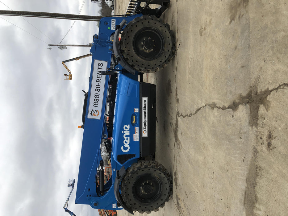 2019 Genie GTH-636 Canopy, Solid RT Tires, LED Work Lights, Beacon 60" QA Carriage, 48" Forks