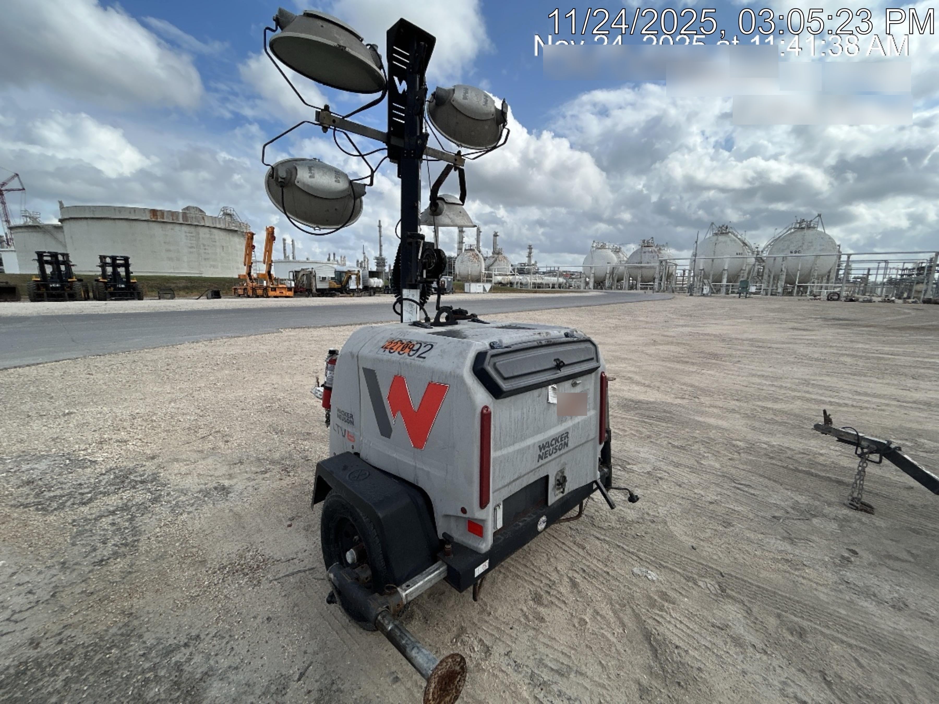 2019 Wacker Neuson LTV6L-MH Wacker Neuson LTV6L Mobile Light Tower w/Fuel Level Sensor Installed