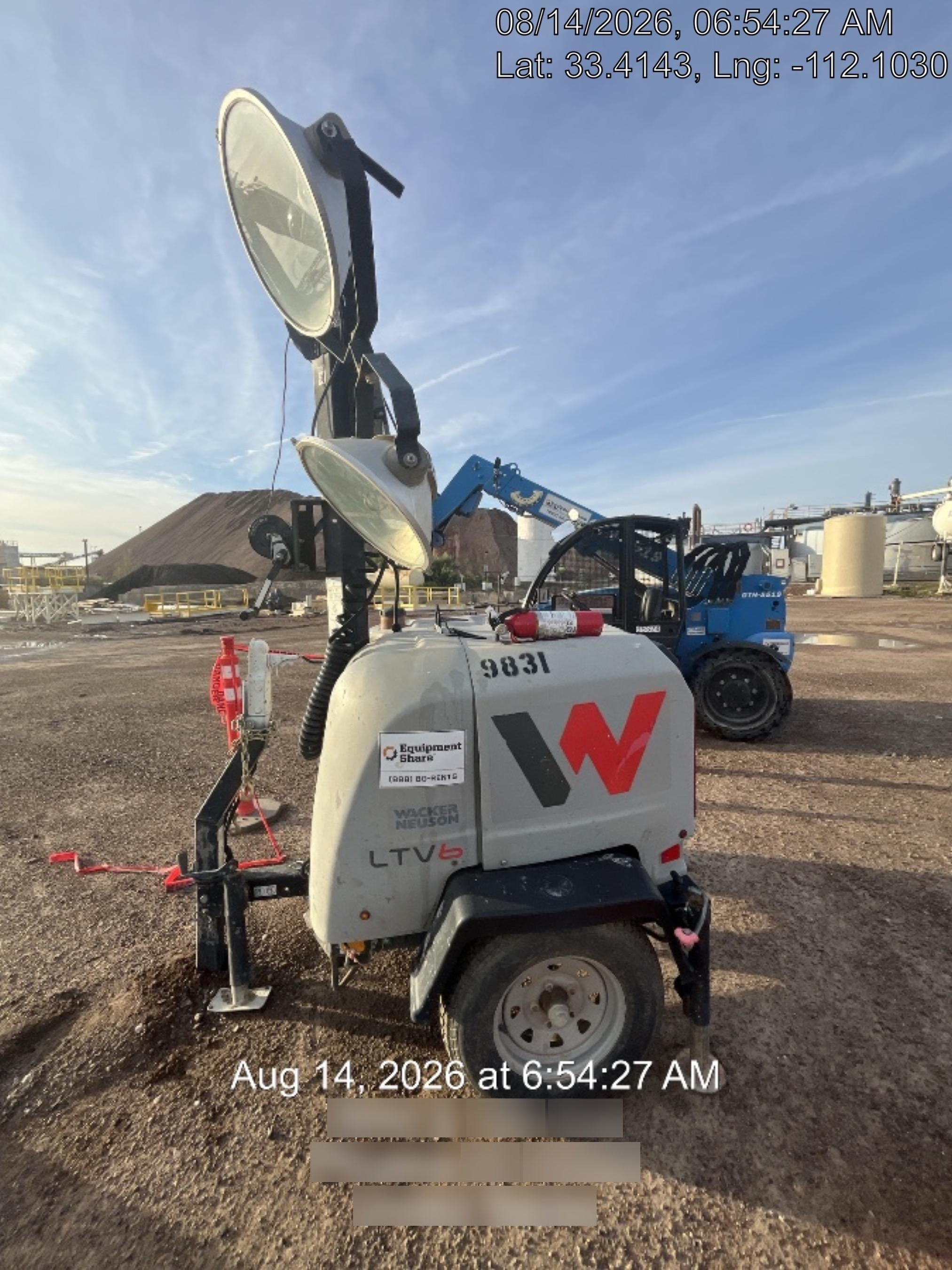 Wacker Neuson LTV6K-MH Wacker Neuson LTV6K Towable Light Tower