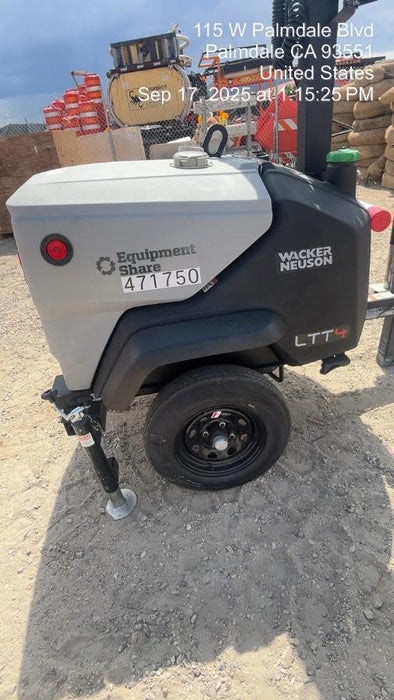 2024 Wacker Neuson LTT4 Diesel, Kohler KDW702, Deep Sea Controller, Auto Start, LED 320W, Bypass Outlet, T3