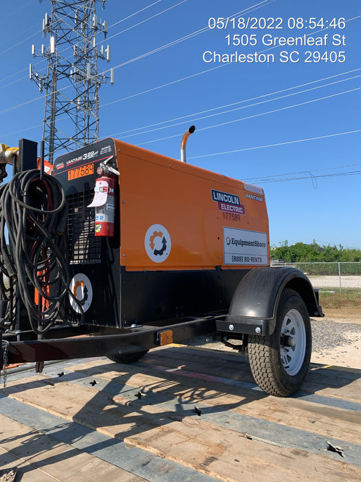 2021 Lincoln Electric Vantage 322 Vantage 322 Ready Pak 3 w/ Decals, ORANGE (includes trailer, cable rack, fender light kit) NO Telematics