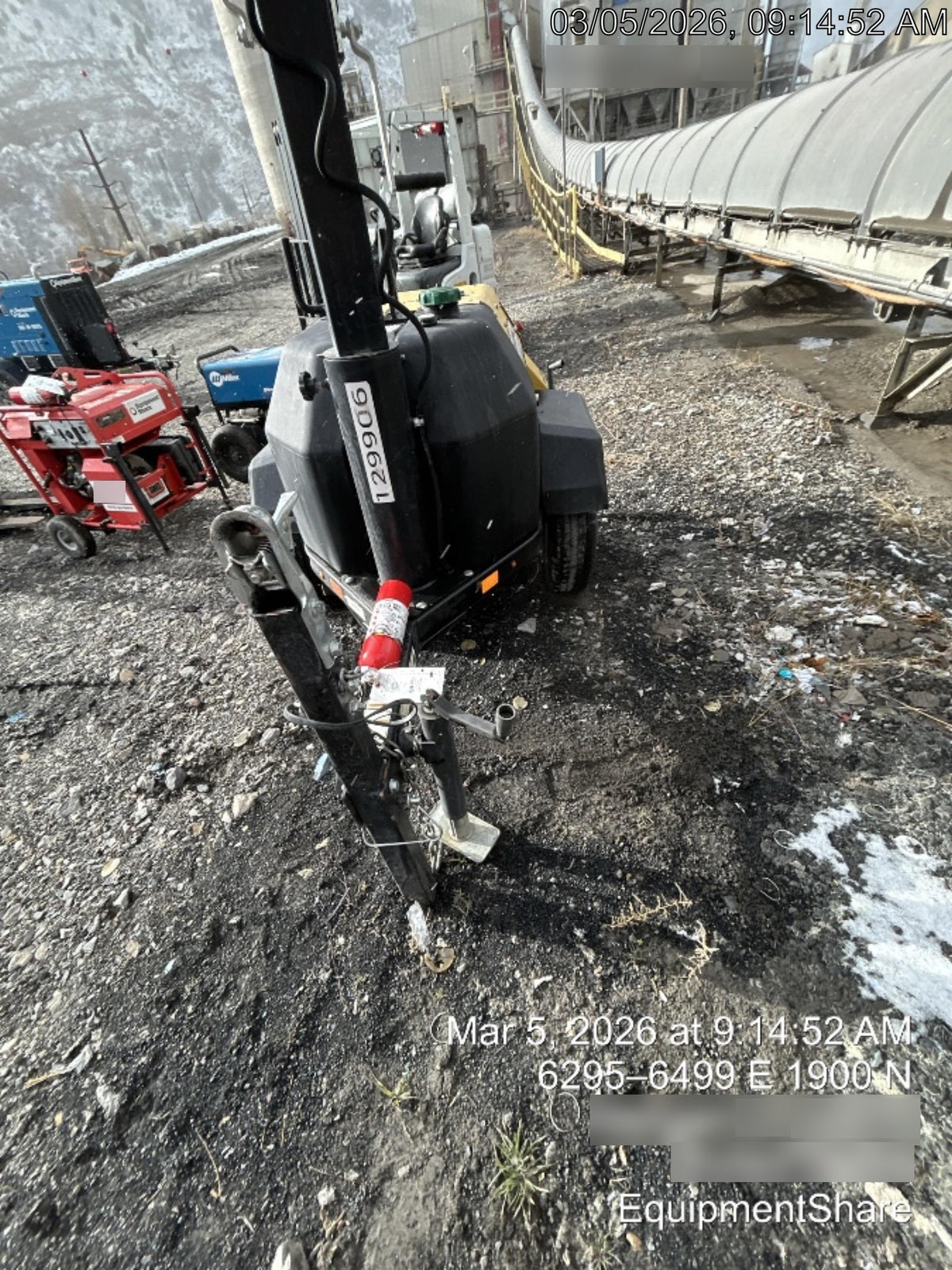 2021 Allmand NLV3GR (4) LED Light Fixture 350W, 23' Vertical Mast, 3kW Prime, Towable, Deep Sea L401, Leveling Jacks, Yanmar T4F 5.8hp