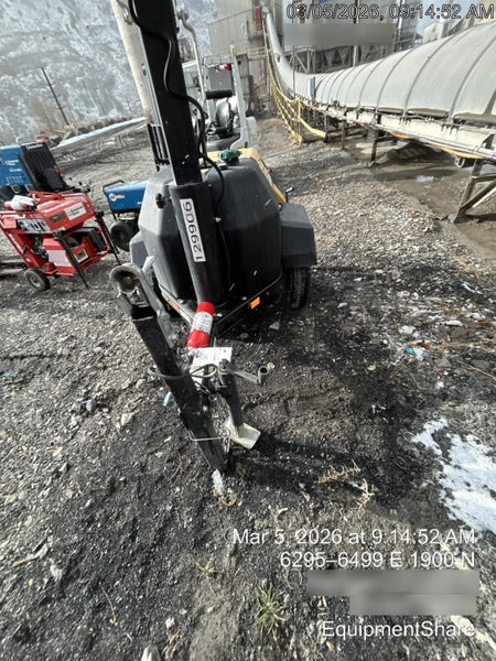 2021 Allmand NLV3GR (4) LED Light Fixture 350W, 23' Vertical Mast, 3kW Prime, Towable, Deep Sea L401, Leveling Jacks, Yanmar T4F 5.8hp