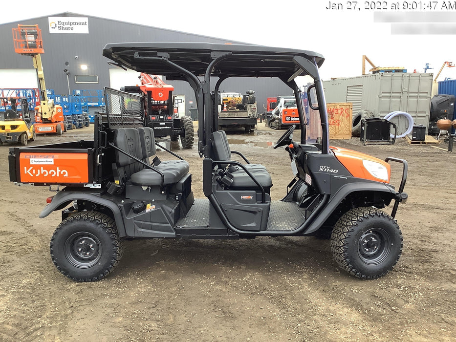 2022 Kubota RTV-X1140W-H Plastic Canopy, Windshield Acrylic Clear, LED Strobe Light, Wire Harness Kit, Back up Alarm