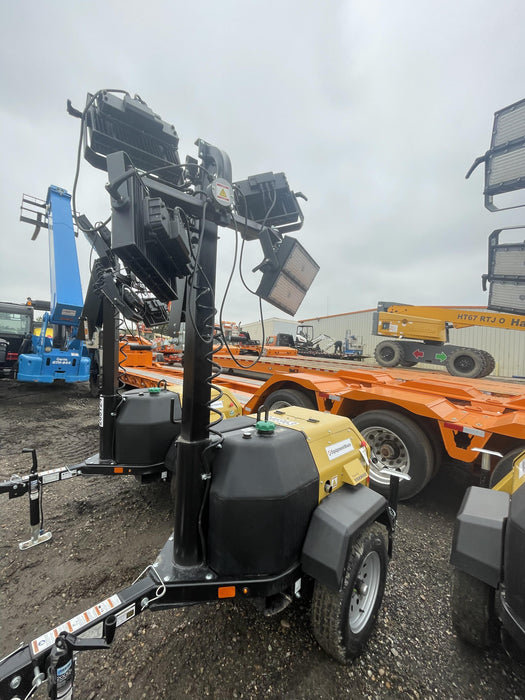 2022 Allmand NLV3GR (4) LED Light Fixture 350W, 23' Vertical Mast, 3kW Prime, Towable, ES Decals, T3