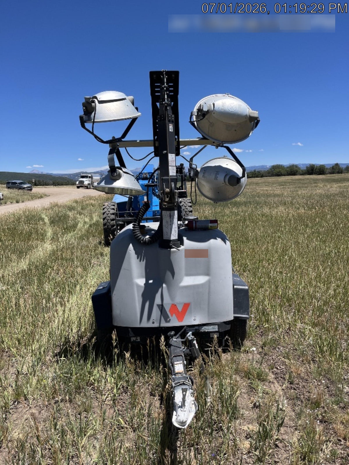 2019 Wacker Neuson LTV6L-MH Wacker Neuson LTV6L Mobile Light Tower w/Fuel Level Sensor Installed