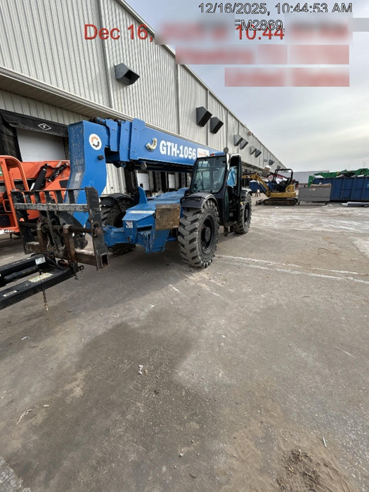 2019 Genie GTH-1056 Cab/Heat/AC, Solid RT Tires, LED Work Lights, Beacon 60" QA Carriage, 60" Forks
