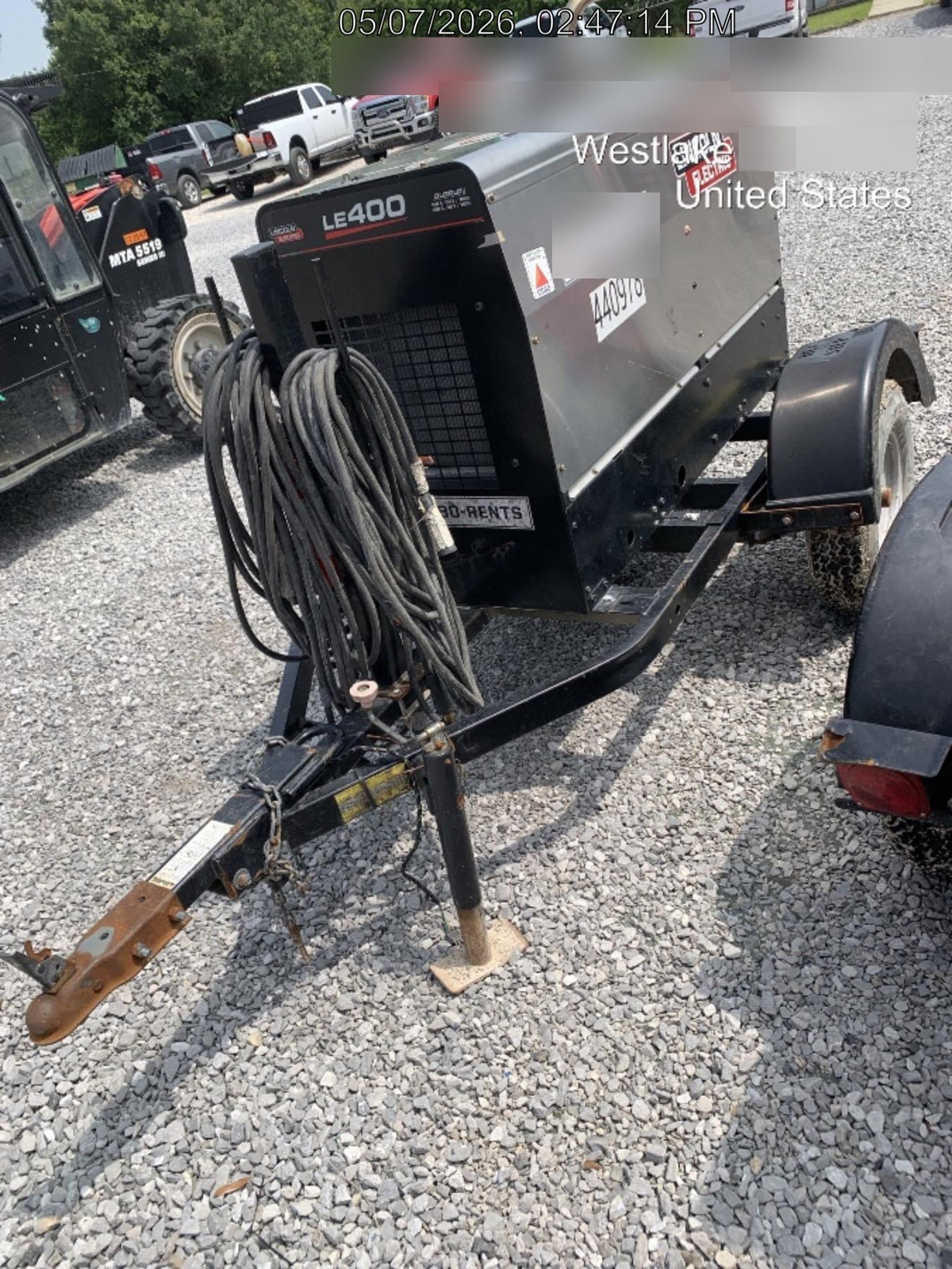 2024 Lincoln Electric LE400 Kubota V1505, Trlr, Cable Rack, Light Kit, ES Decals, T3