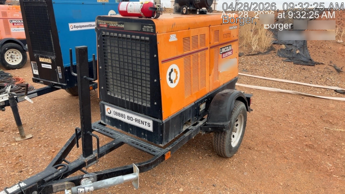 2021 Lincoln Electric Vantage 549X Ready Pak 3, ORANGE (includes trailer, cable rack, fender light kit)