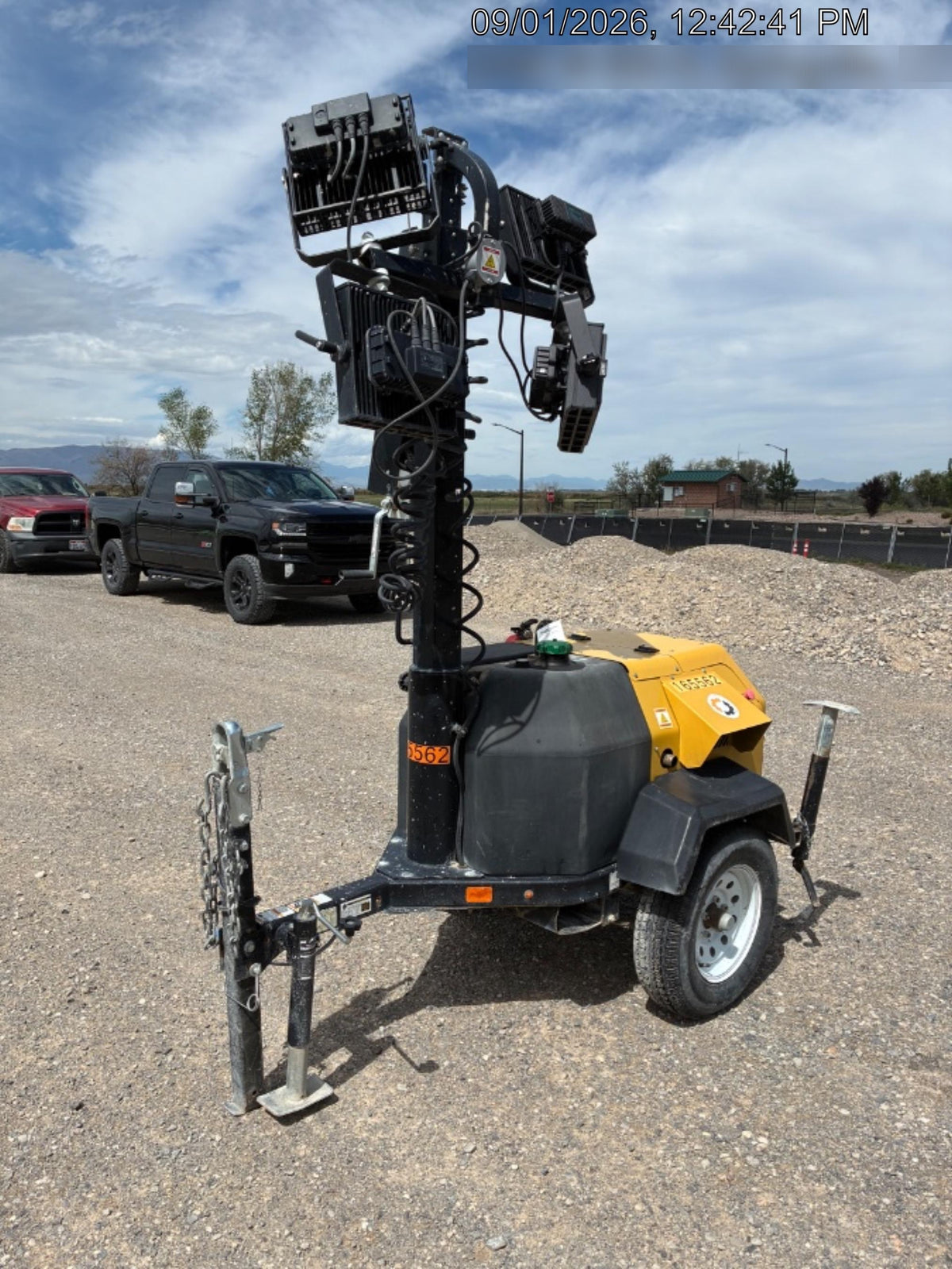 2021 Allmand NLV3GR (4) LED Light Fixture 350W, 23' Vertical Mast, 3kW Prime, Towable, Deep Sea L401, Leveling Jacks, Yanmar T4F 5.8hp