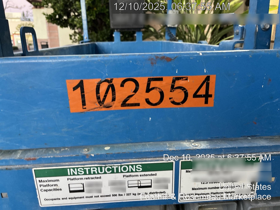 2020 Genie GS-1930 Solid Non Marking Tires, Beacon, Folding rails with half height swing gate, 800W Inverter