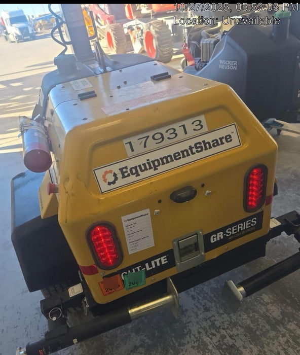 Allmand NLV3GR (4) LED Light Fixture 350W, 23' Vertical Mast, 3kW Prime, Towable, Deep Sea L401, Leveling Jacks, Yanmar T4F 5.8hp