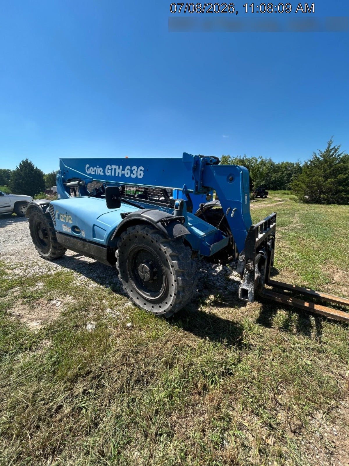 2018 Genie GTH-636 Genie GTH-636 w/Open ROPS, Work Lights, Solid Tires, RH Cab Mesh, Beacon, 48" Carriage and Forks
