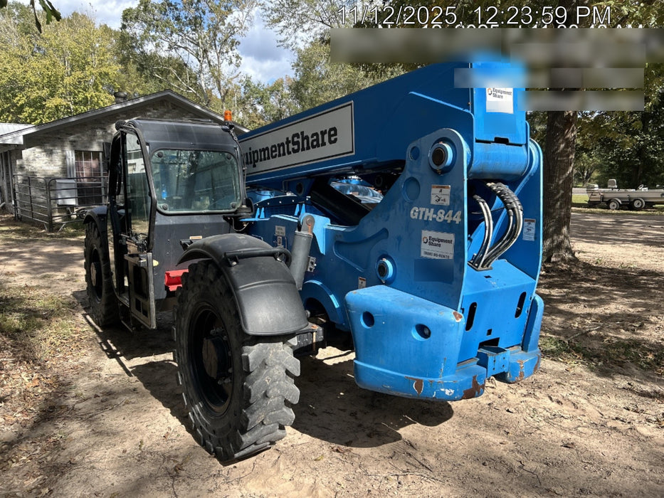 2019 Genie GTH-844 Cab/Heat/AC, Solid RT Tires, LED Work Lights, Beacon 60" QA Carriage, 48" Forks