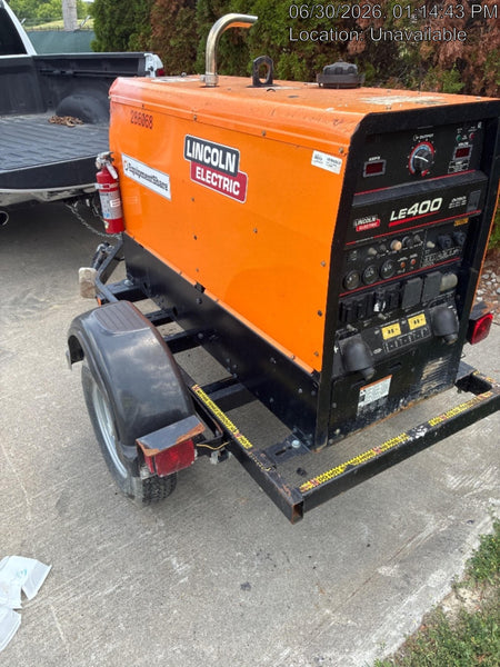 2022 Lincoln Electric LE400 Kubota V1505, Trlr, Cable Rack, Light Kit, ES Decals, T3