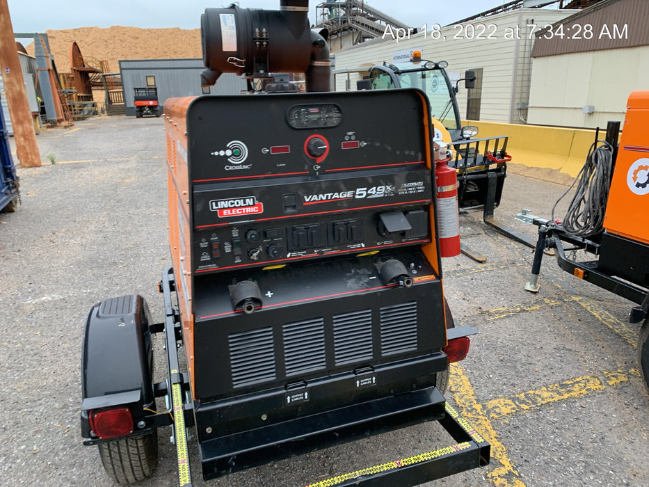 2021 Lincoln Electric Vantage 549X Ready Pak 3, ORANGE (includes trailer, cable rack, fender light kit)