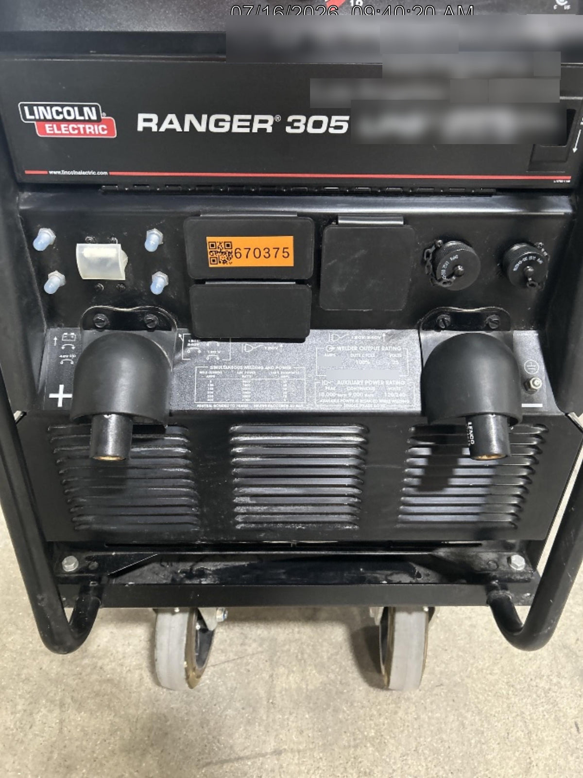 2026 LINCOLN ELECTRIC Ranger 305 LPG