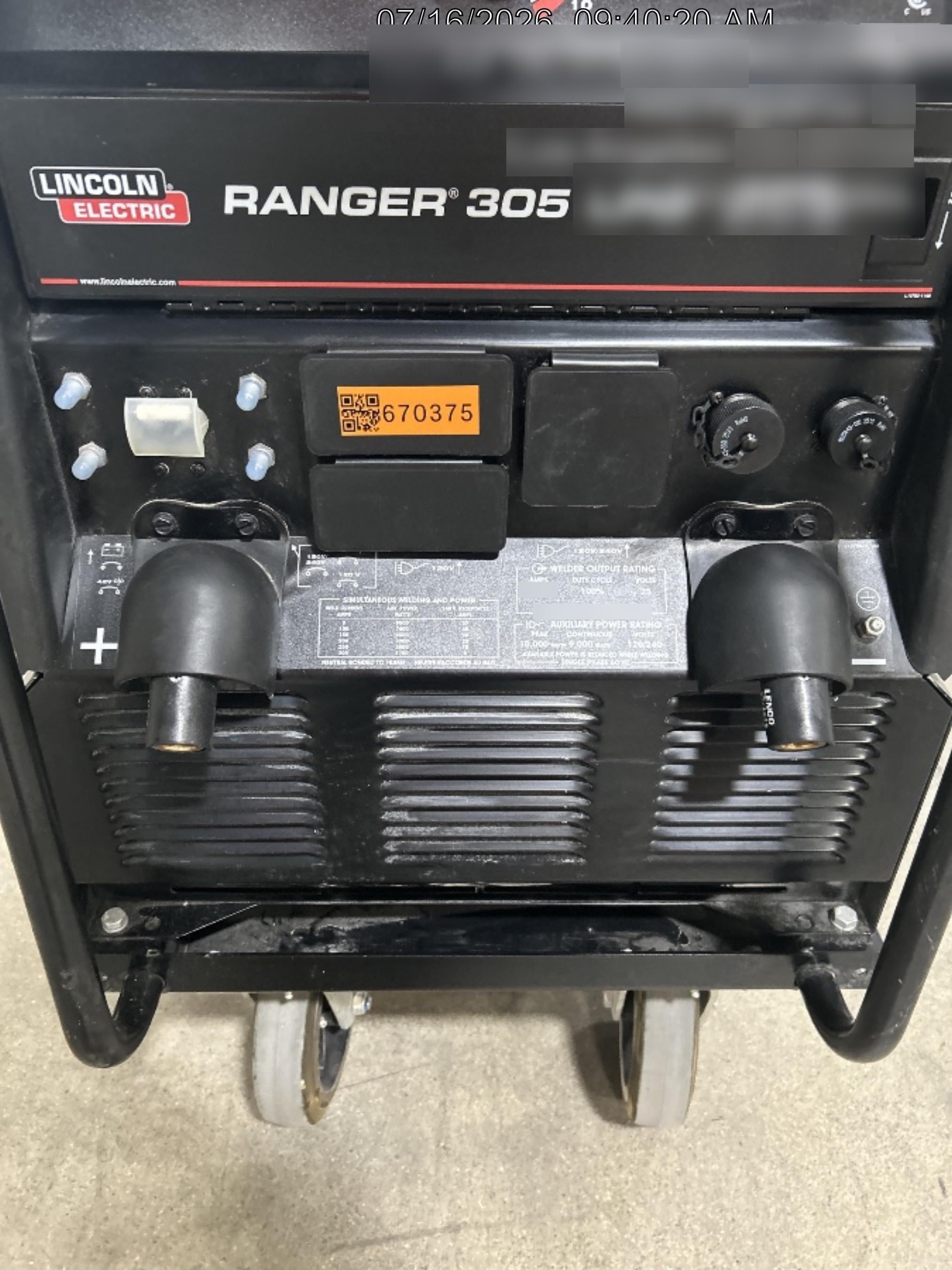 2026 LINCOLN ELECTRIC Ranger 305 LPG