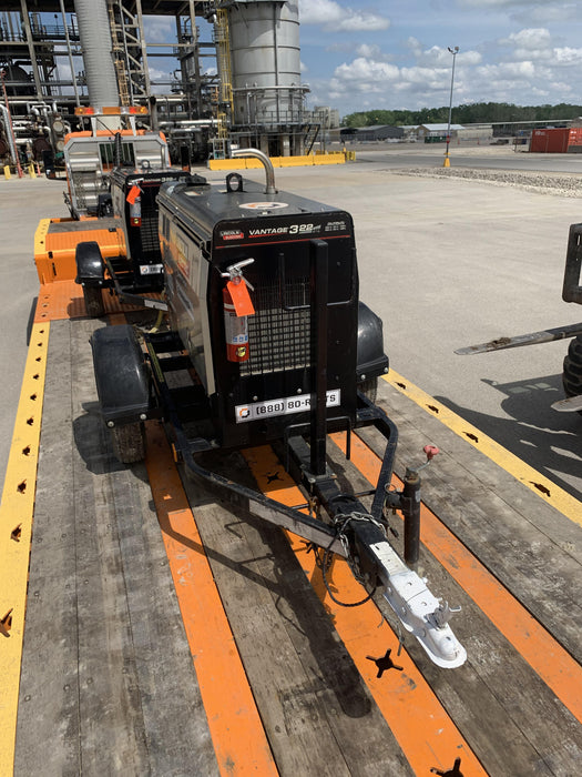 2019 Lincoln Electric Vantage 322 Welder Ready-Pak 3, Two wheel trailer, Fender and Light kit, Cable Rack