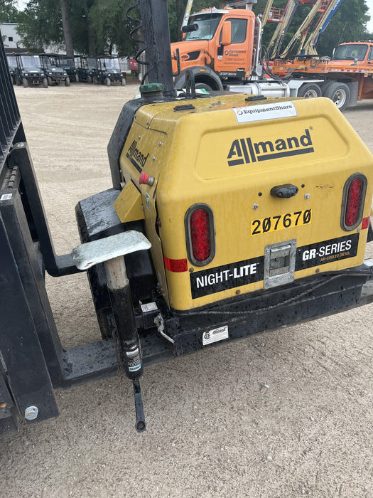 2022 Allmand NLV3GR (4) LED Light Fixture 350W, 23' Vertical Mast, 3kW Prime, Towable, Deep Sea L401, Leveling Jacks, Yanmar T4F 5.8hp