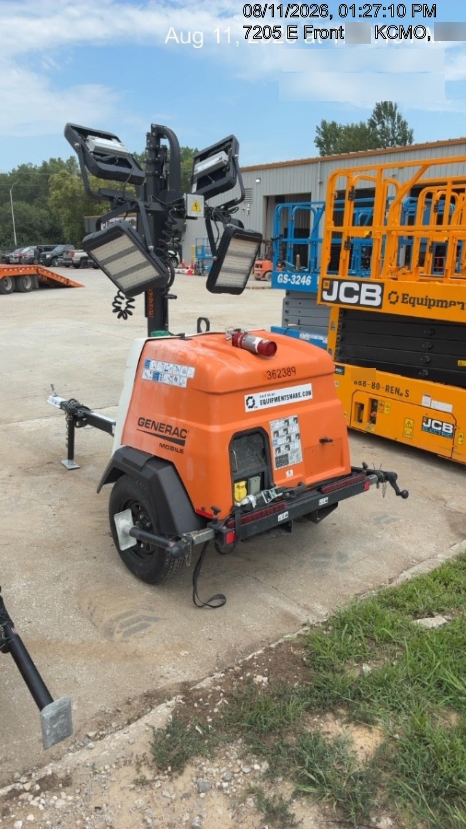 2023 Generac MLT2 Diesel, Flex Switch 120V Input, Powerzone Controller, 
(4) 320W LED Lights, 4kW Generator, 39.9 Gal Fuel Tank, 2" Ball, T3