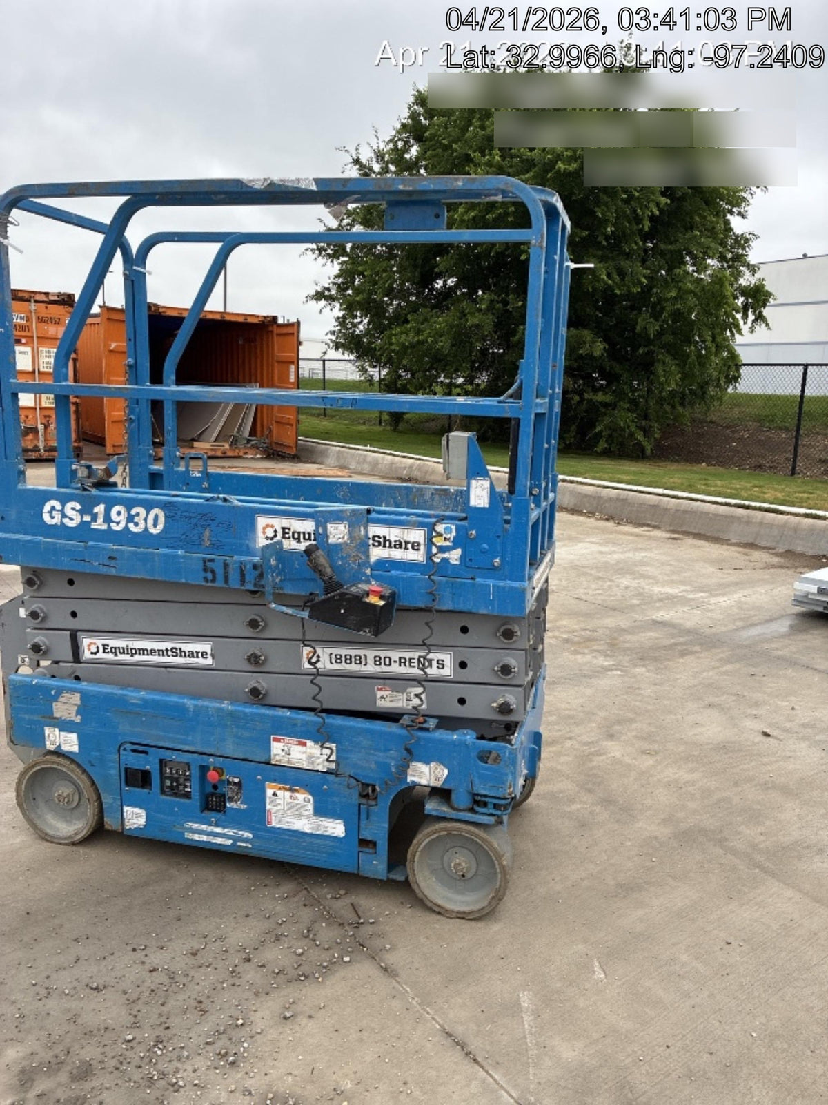 2019 Genie GS-1930 Fixed Rails with Chain Entry