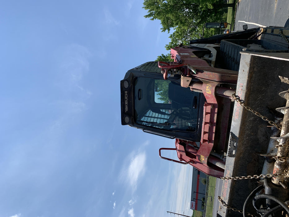 2019 Takeuchi TL12V2C Cab/Heat/Air w/Auxiliary Hydraulics, 2 Speed, Hydraulic QC 80" Tooth Bucket, 48" Pallet Forks