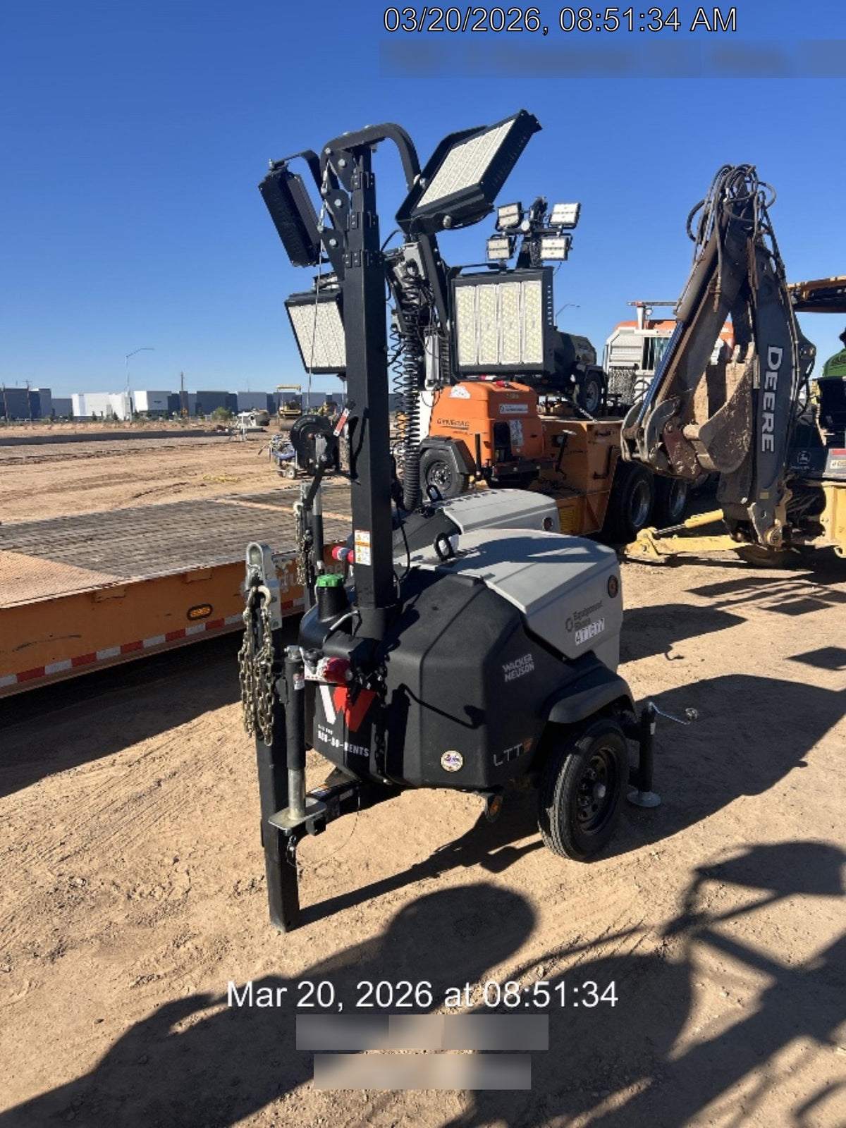 2024 Wacker Neuson LTT4 Diesel, Kohler KDW702, Deep Sea Controller, Auto Start, LED 320W, Bypass Outlet, T3
