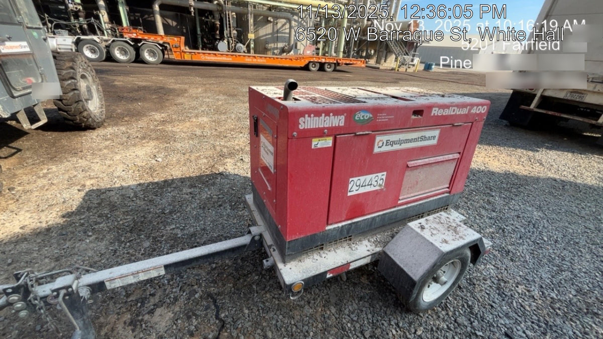 2023 Shindaiwa DGW400MDL Kubota D902 Engine, 23 HP, Dual Op Welder, Wire, Arc, Droop Stick, Tig, and CC Stick Functionality, Simulphase, 3 Phase and 1 Phase Gen Output, Single Axle NB Trlr, Slr Trckl Chrg 12V 12W, Fire Ext