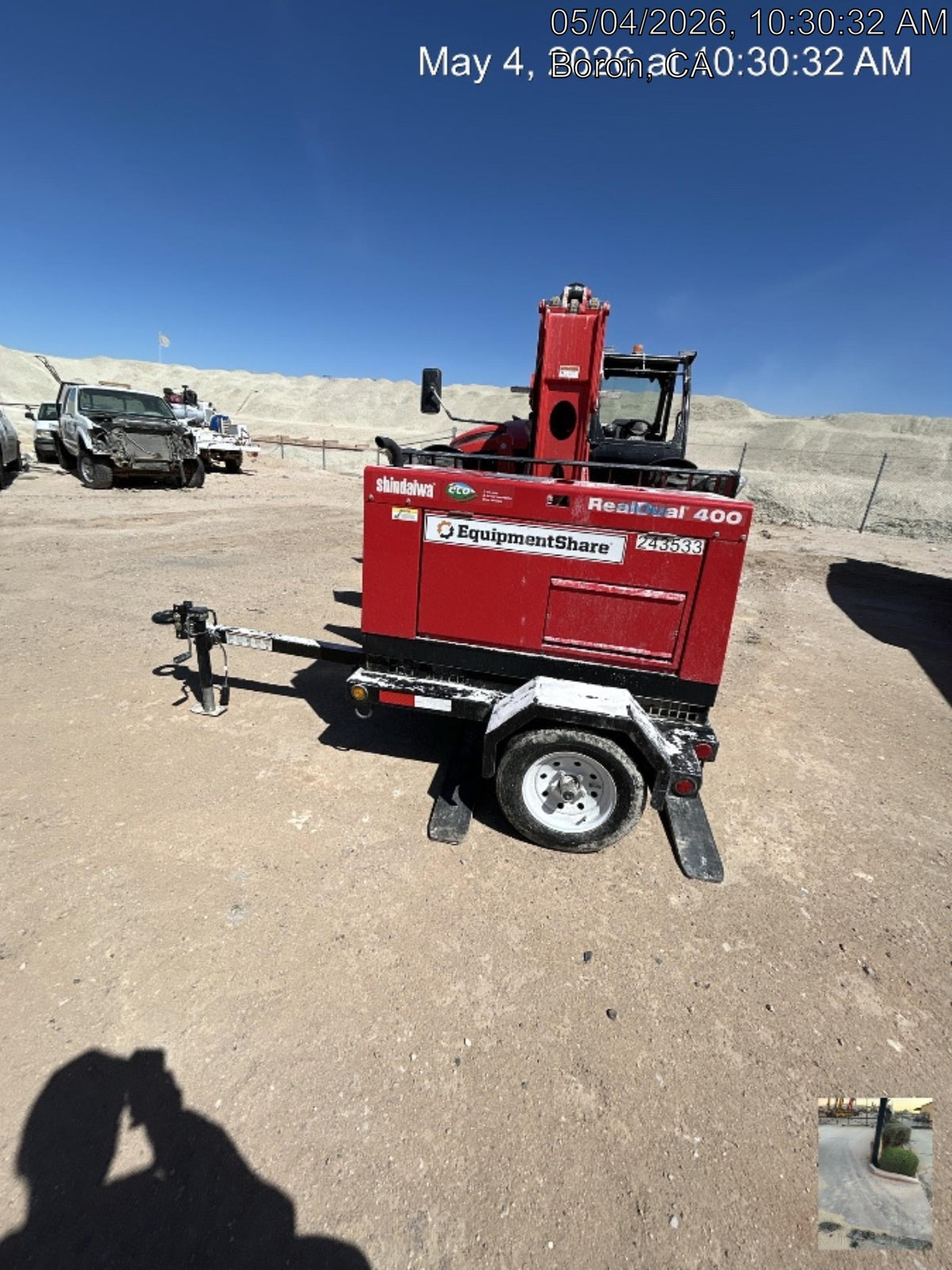 2022 Shindaiwa DGW400MDL Kubota D902 Engine, 23 HP, Dual Op Welder, Wire, Arc, Droop Stick, Tig, and CC Stick Functionality, Simulphase, 3 Phase and 1 Phase Gen Output, Single Axle NB Trlr, Slr Trckl Chrg 12V 12W, Fire Ext