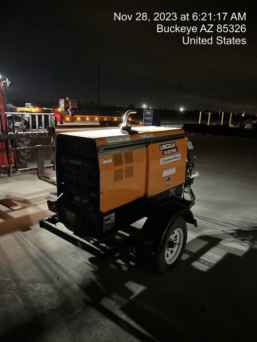 2022 Lincoln Electric LE400 Kubota V1505, Trlr, Cable Rack, Light Kit, ES Decals, T3