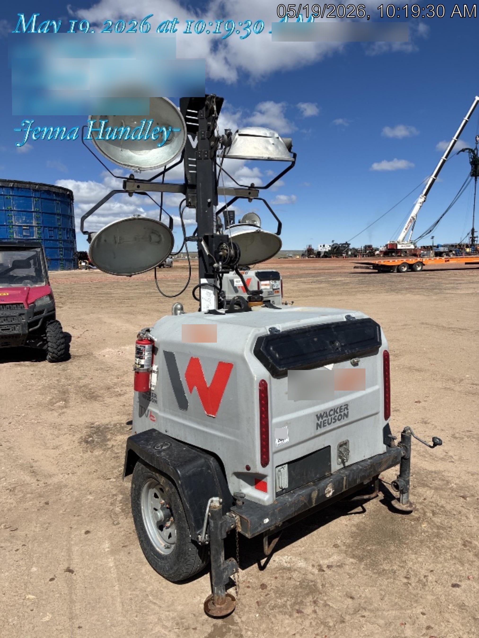 2018 Wacker Neuson LTV6L-MH Wacker Neuson LTV6L Mobile Light Tower w/Fuel Level Sensor Installed