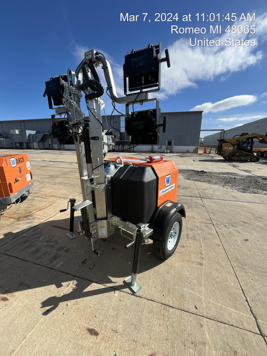 2024 Wanco WLTT-4MM4K Diesel, Deep Sea Controller, Shore Power Plug, Auto Start, (4) 350W LED Floodlights, 4kW Generator, 60 Gal Fuel Tank, 2" Ball, T3