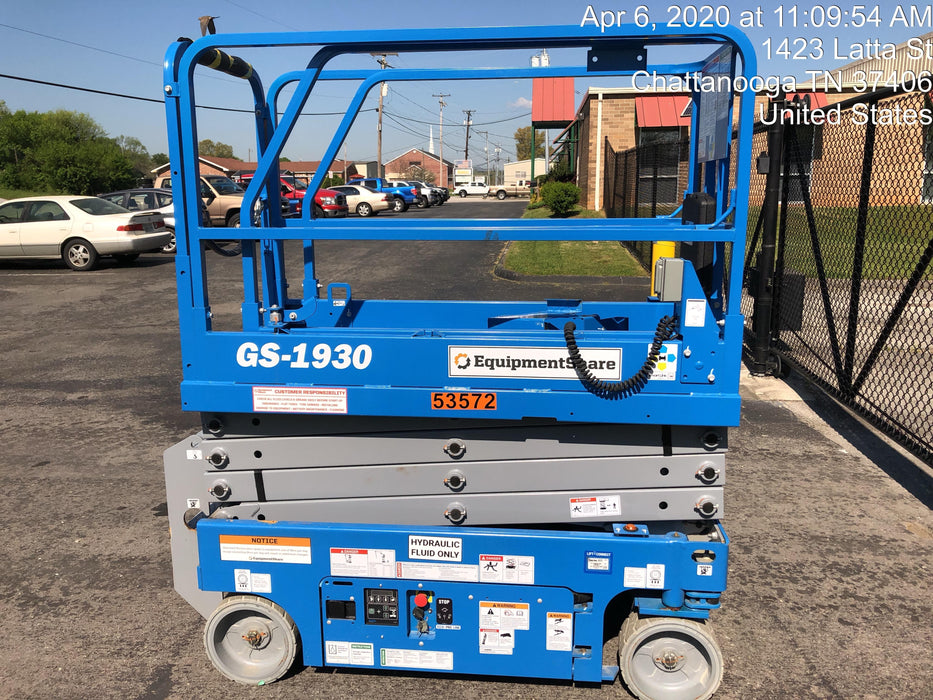 2019 Genie GS-1930 Fixed Rails with Chain Entry