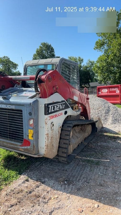 2019 Takeuchi TL12V2C Cab/Heat/Air w/Auxiliary Hydraulics, 2 Speed, Hydraulic QC 80" Tooth Bucket, 48" Pallet Forks